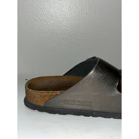 Birkenstock Metallic Leather Sandals With Double Adjustable Straps Womens Size 8 - Picture 9 of 13